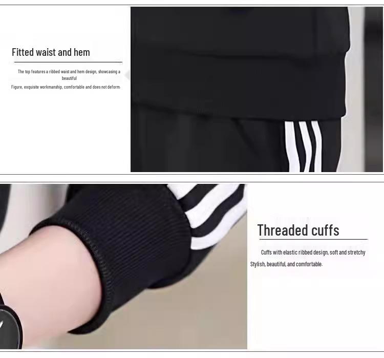 Autumn Thin Casual Sports Set: Men's and Women's Plus Size Sweatshirt & Jacket