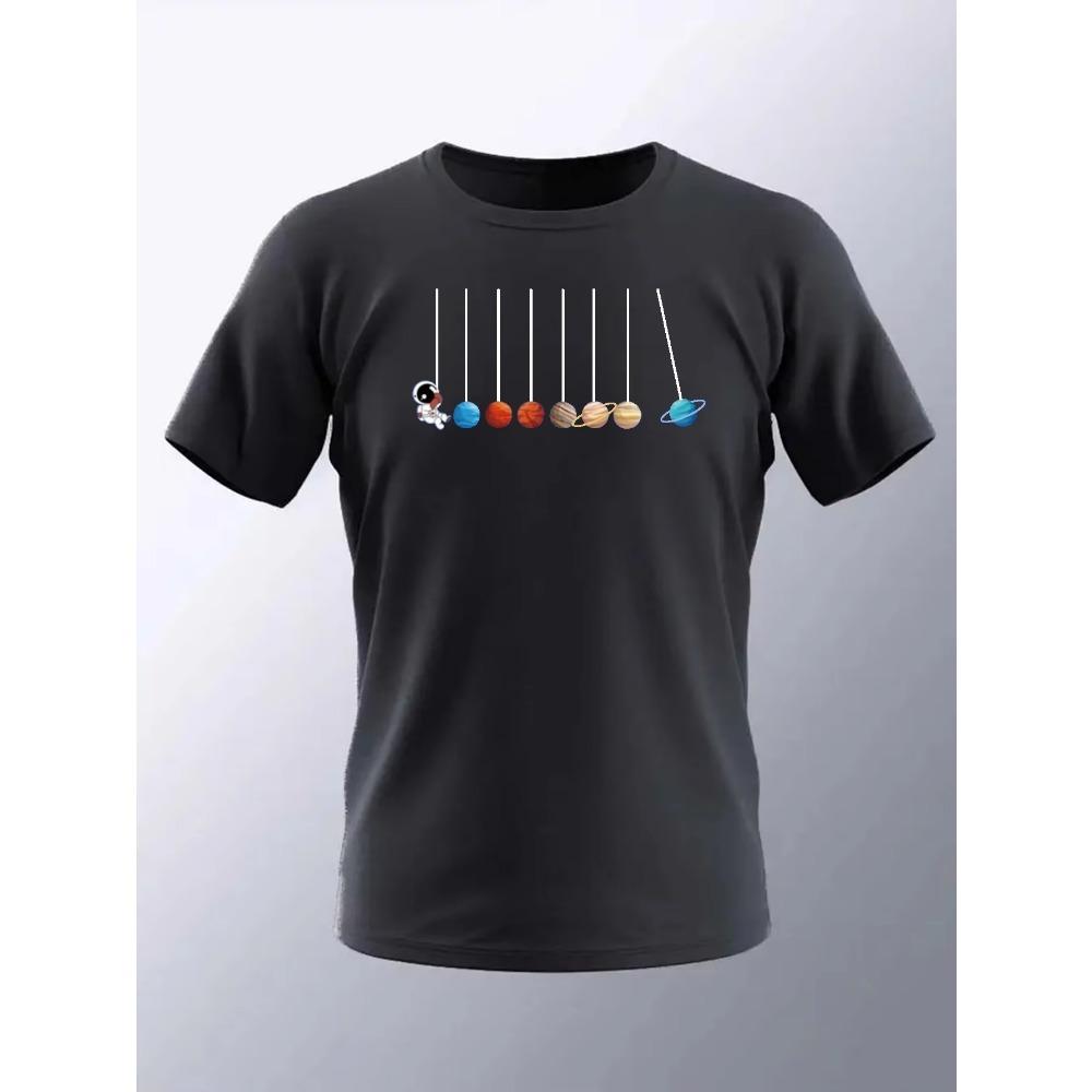 Astronaut Planet Men's Short Sleeve T-shirt Summer T-shirt Top