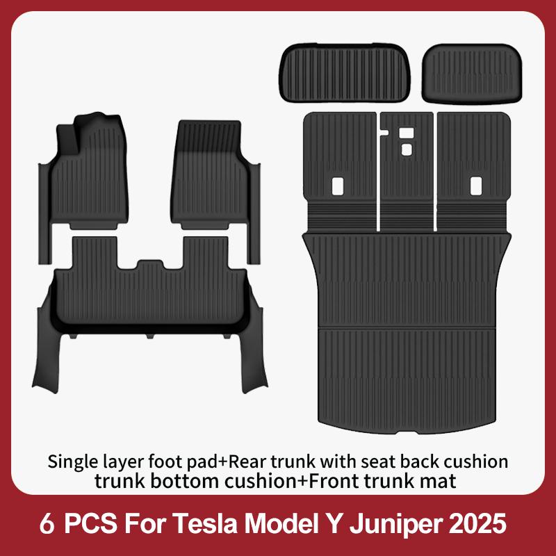 Tappetini per Tesla Model Y Juniper 2025-2026 Premium/Performance Rivestimento Pavimento in TPE & Accessori Copri Soglia Porta Completo