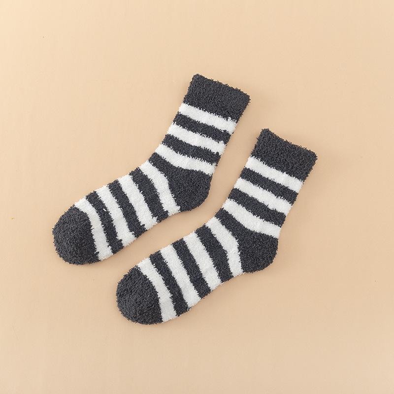 Male Winter Add Velvet To Thicken Fashionable New Home Floor In Tube Socks