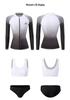 Matching Men's & Women's Sun Protection Split Long Sleeve Wetsuit - Snorkeling & Surfing Suit