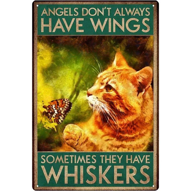 Cats Decor Funny Metal Tin Signs I Love you to the moon and Back Cat Posters for Home Bathroom cafe Pub Bar Gifts for Cat Lov