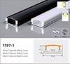 0.5m U/W Style LED Aluminum Profile Black Silver Channel Holder PC Cover Bar Lamp For Cabinet Closet Decor Linear Strip Light
