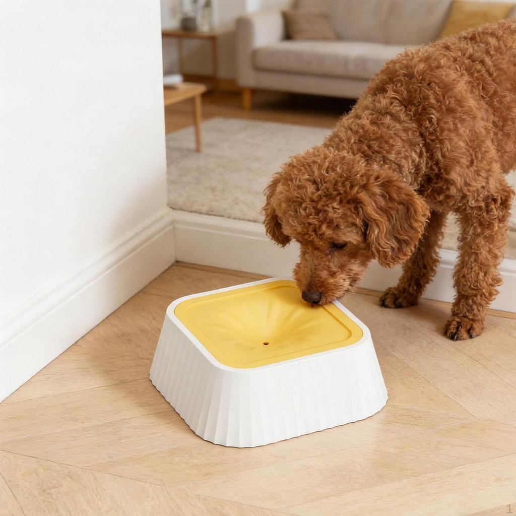 Bowl Pet Water Dispenser Anti Overflow Slow Drinking for Messy Drinkers Medium Large Dogs