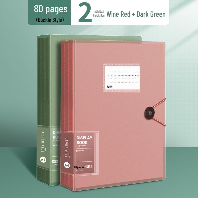 Transparent A4 Document Binder with Multi-Layer Insert Pages for Loose-Leaf Organization