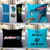 Game Blogger Mr-Beasts Pillow Covers Cartoon Sofa Decorative Home Double-sided Printing Short Plush Cute Cushion Cover