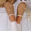 Fashion Cotton Sequin Platform Outside Cute Home Round Toe Slippers