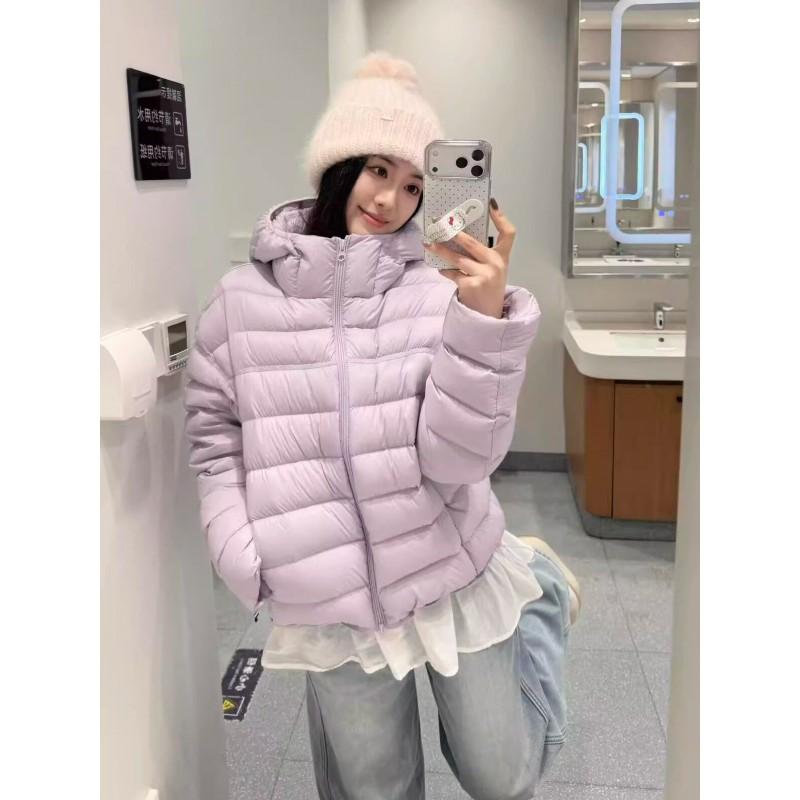 Womens Short Puffer Hooded Cotton Jacket Loose Warm Winter Casual Coat Petite Women 2026