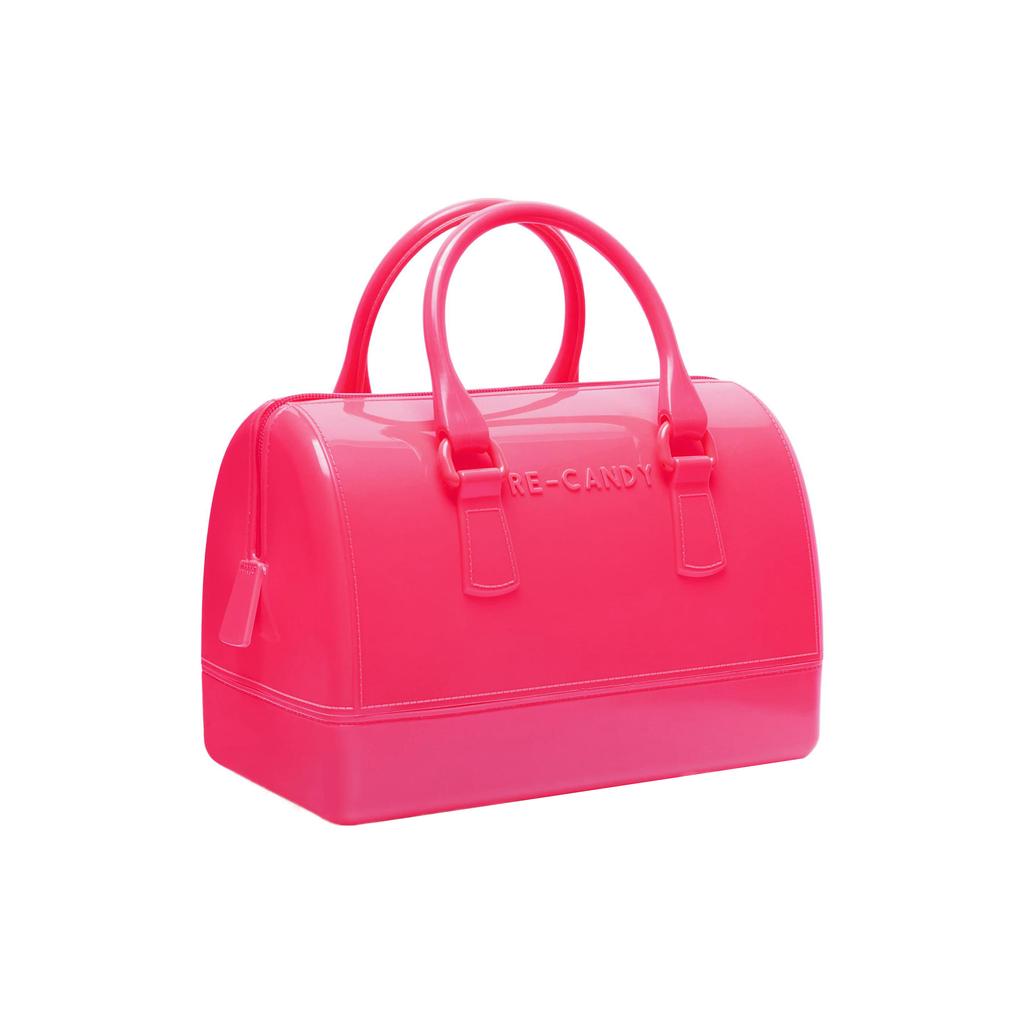 New Furla Candy Polyurethane Boston Bag Shoulder Bag Crossbody Bag Handbag Medium Size Women's Pink WB00622-BX0779-0767S