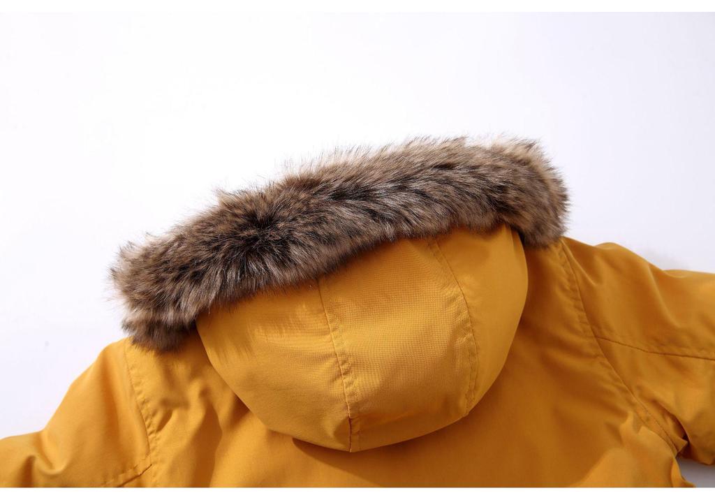 2022 Winter Jungen Kapuzenjacke aus Baumwolle mit Samt, Dick & Warm Kinder Mode Mantel