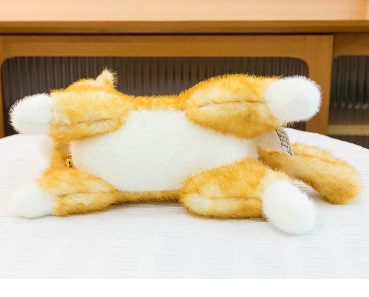 Adorable Calico Cat & Dog Plush Toy - Lying Pillow for Kids' Room Decor