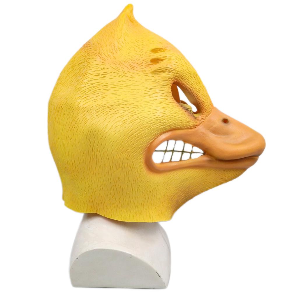 2022 Angry Duck Face Cover Latex Funny Cartoon Animal Head Face Cover Halloween Party Cosplay Prop