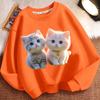 Cute Little Cat Hoodie for Children, Long-sleeved Loose Coat for Boys and Girls in Spring and Autumn