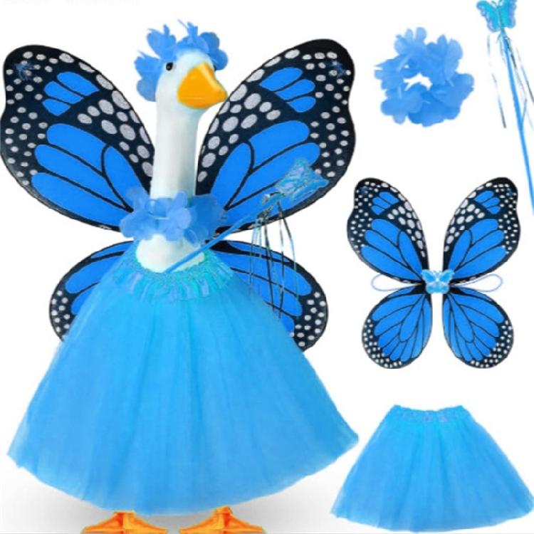 

Fantasy Inspired Geese Outfit Accessory For Creative Doorway And Wall Decoration Geese Dress With Butterfly Wing синій