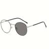 Fashion Round Metal&Plastic Frame Women Pochromic Glasses for Men Daily Outdoor Life Vacation Outfits Accessories