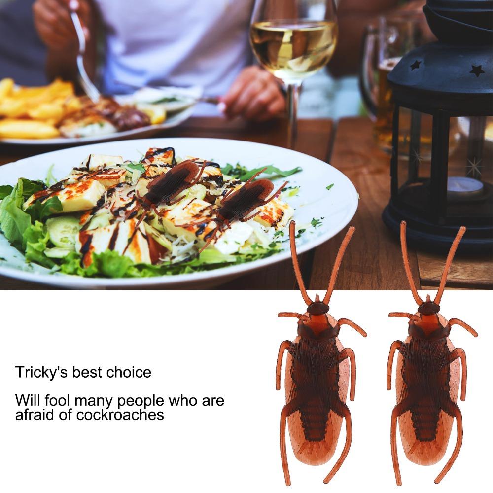 100Pcs Soft Material Fake Cockroach Lifelike Halloween Props Durable Trick Toys April Fools Day