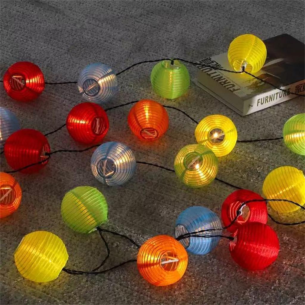 Solar LED lantern lamp Strings outdoor garden decoration cloth lantern string Christmas day decorative light string