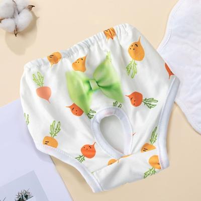 Pet Menstrual Pants Comfortable Absorbent Dog Diapers Prevent Mess Breathable Bow Dog Clothes Elasticity Pants