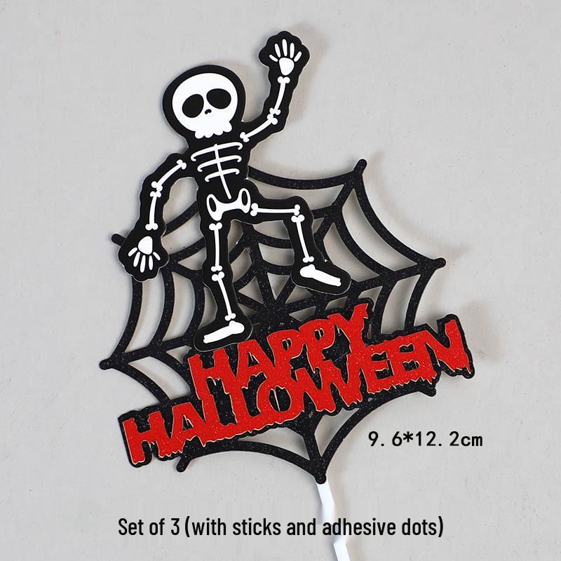 Backen Halloween Kuchen Dekoration: Fledermaus, Spinne, Hexe, Geisterhaus Topper