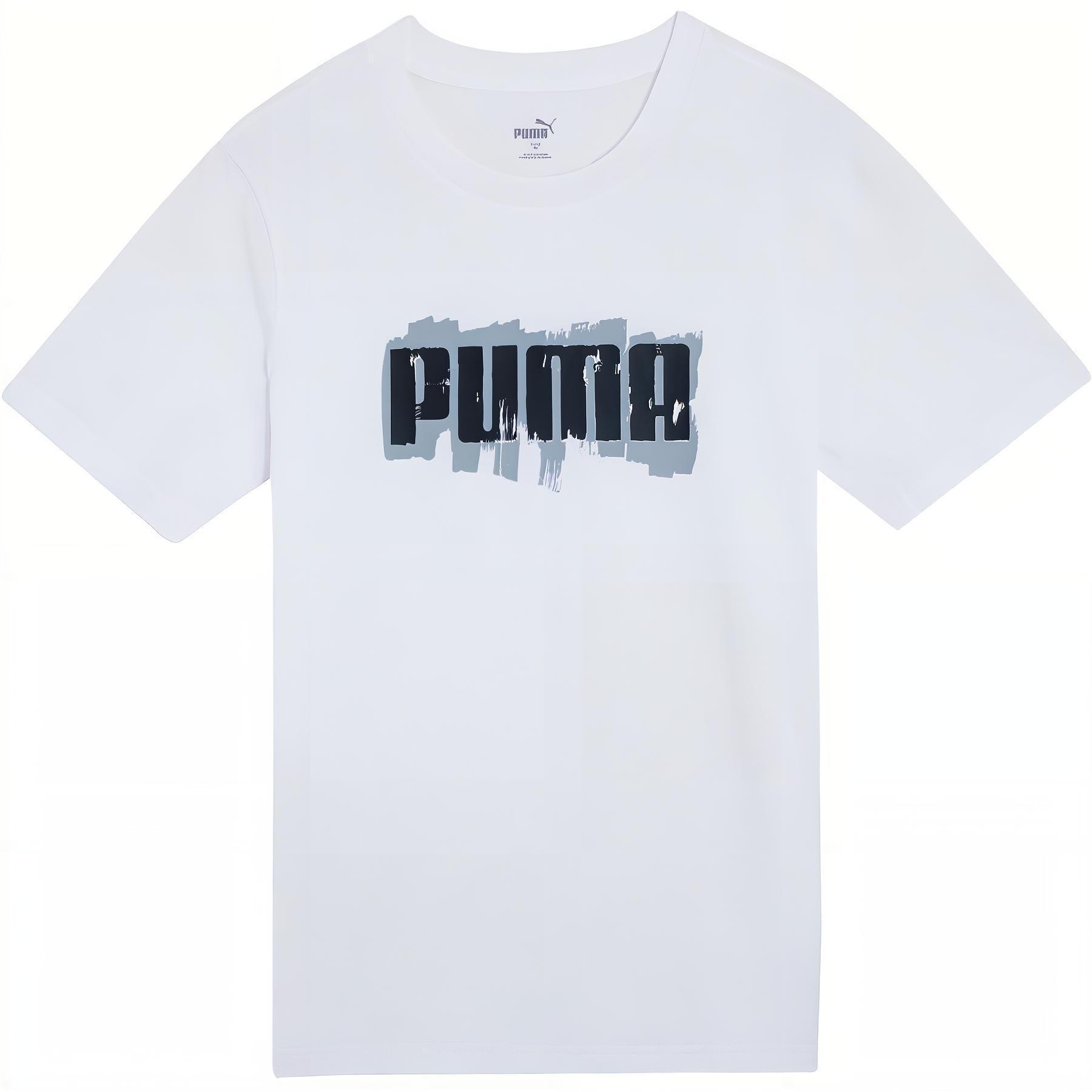PUMA Logo Wording T-shirt White Men s 676696-02 S