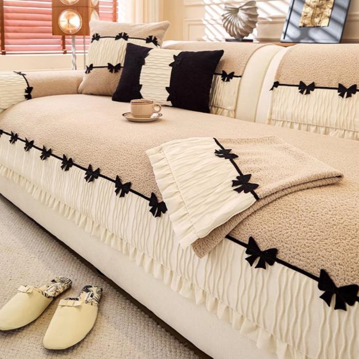 New French Light Luxury Sofa Cushion, Universal Non-slip In All Seasons, Advanced Seat Cushion, Sofa Cover Cover Cloth Towel