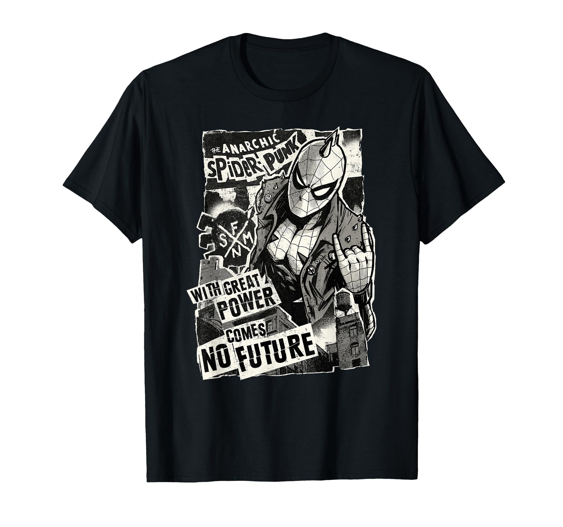 

Marvel Anarchic Super Power Spider-Man Spider-Punk T-Shirt чёрный