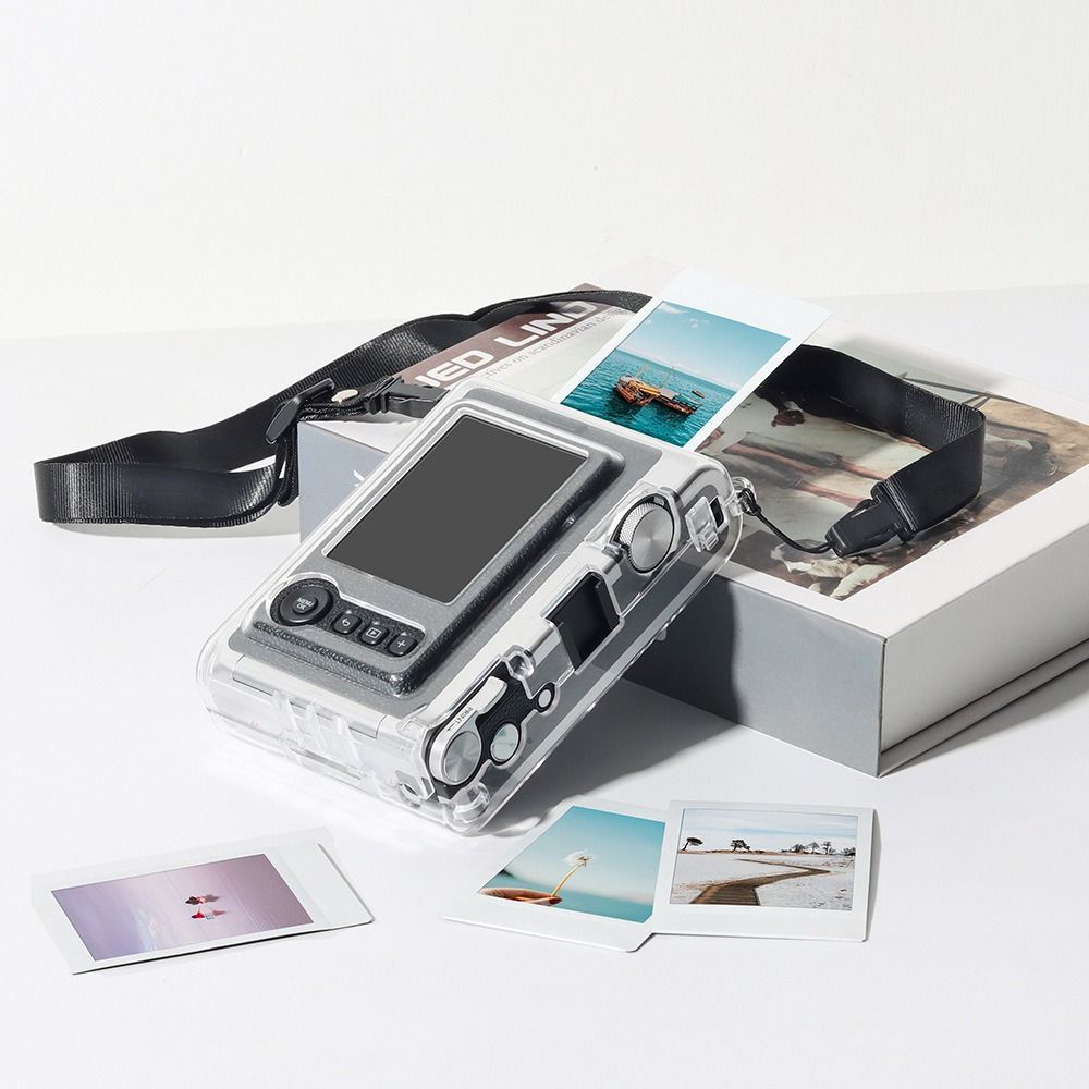 Transparent Instant Camera Case Crystal Wear Resistant Carrying Case Shockproof Portable for Fujifilm Instax Mini EVO
