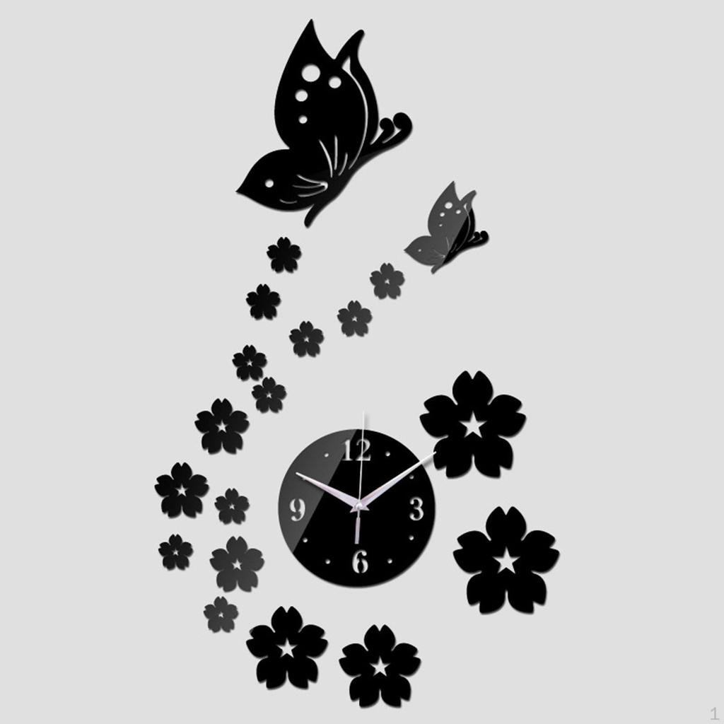 Aesthetic And Silent Wall Clock to Assemble with Acrylic Stickers for Artistic Modern
