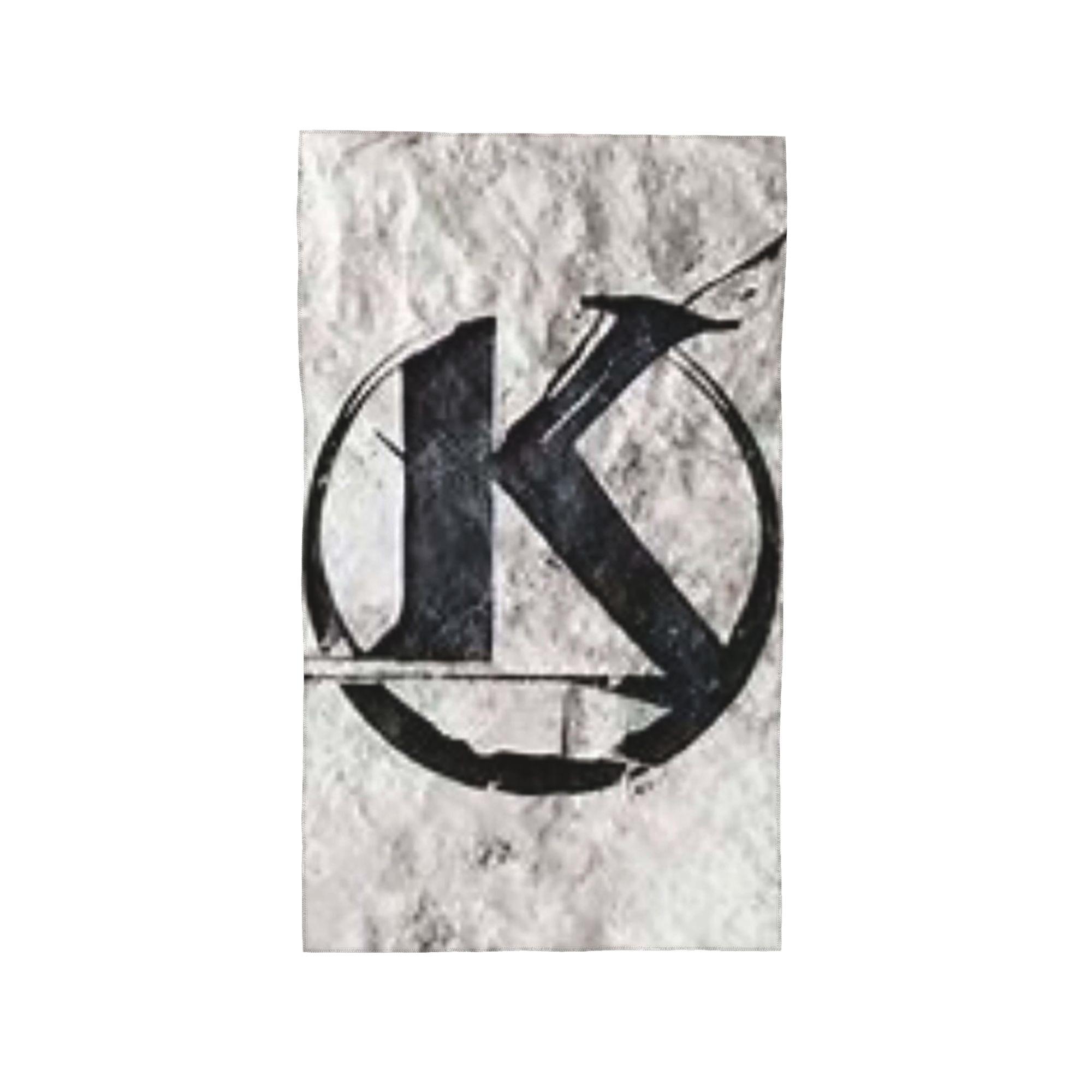 

Black Kaamelott logo on a gray background Soft Face Towel Quick Dry Pool Bath Cotton Towels Breathable W30*H60(CM)