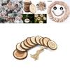 10 X Natural Wood Slice Christmas Tree Ornament Hanging Decor Diy Craft Gift Tag
