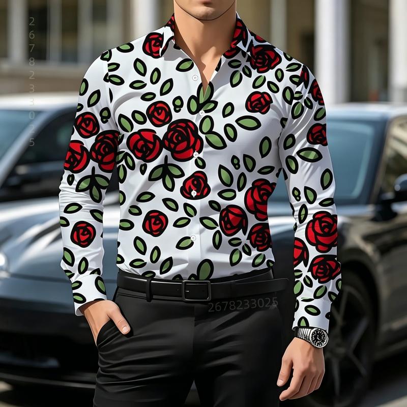 Hochwertiges personalisiertes bedrucktes Herrenhemd, modisches kontrastfarbiges Langarmhemd, lässiges Business-Herrenhemd XS-6XL