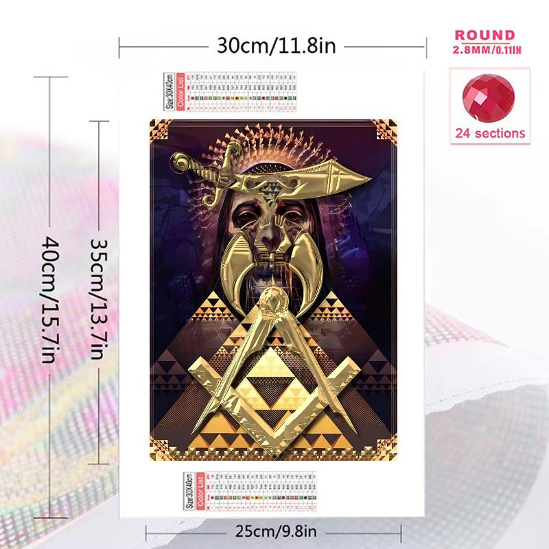 Masonic Freemason 100% Round Full Drill 5D DIY Diamond Painting Embroidery Cross Stitch Rhinestone Décor