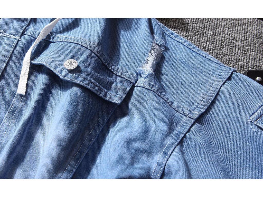 Men's Handsome Korean Style Loose Denim Jackets for Spring and Autumn