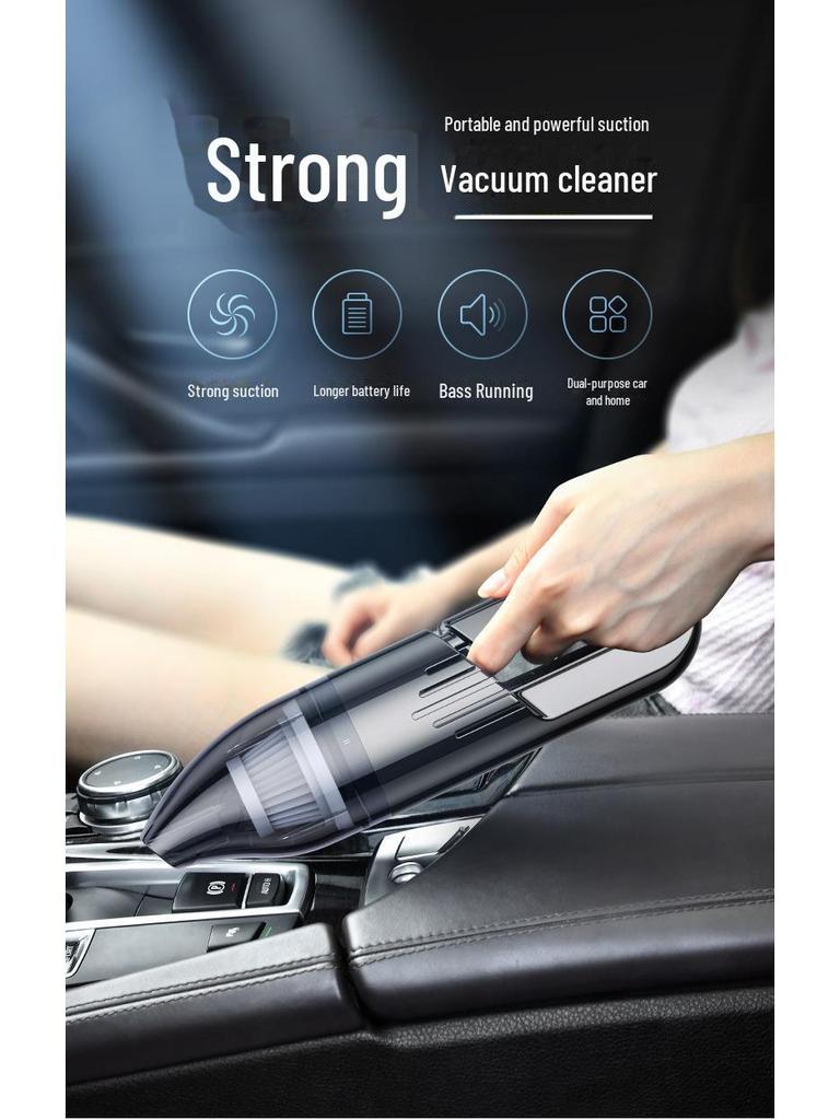 Wireless Car & Home Vacuum Cleaner: Compact, Powerful, High-Power Mini Charger