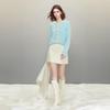 Sancai Maschinenwaschbarer Colorblock Knopf-Strickpullover