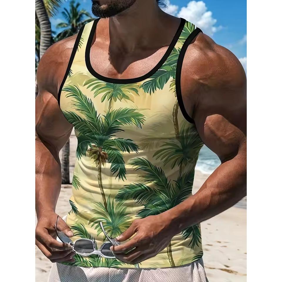 3D Print Tank Tops Men's Fashion Streetwear Vest Oversized Sleeveless Tank Top Bodybuilding Fitness Gym Man Clothing