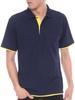 Polo Short with UV Navy X Size 3L T-Shirt.ST Men's 4.4oz Shirt, Dry, Sleeve, Layered, Pockets, Protection, Yellow,