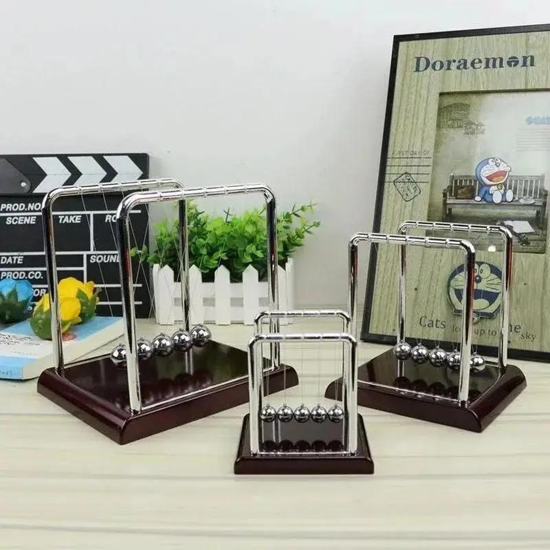 1 Pcs Desk Table Decor Metal Pendulum Ball Steel Balance Ball Newton Ball Physics Science Pendulum Newton's Cradle