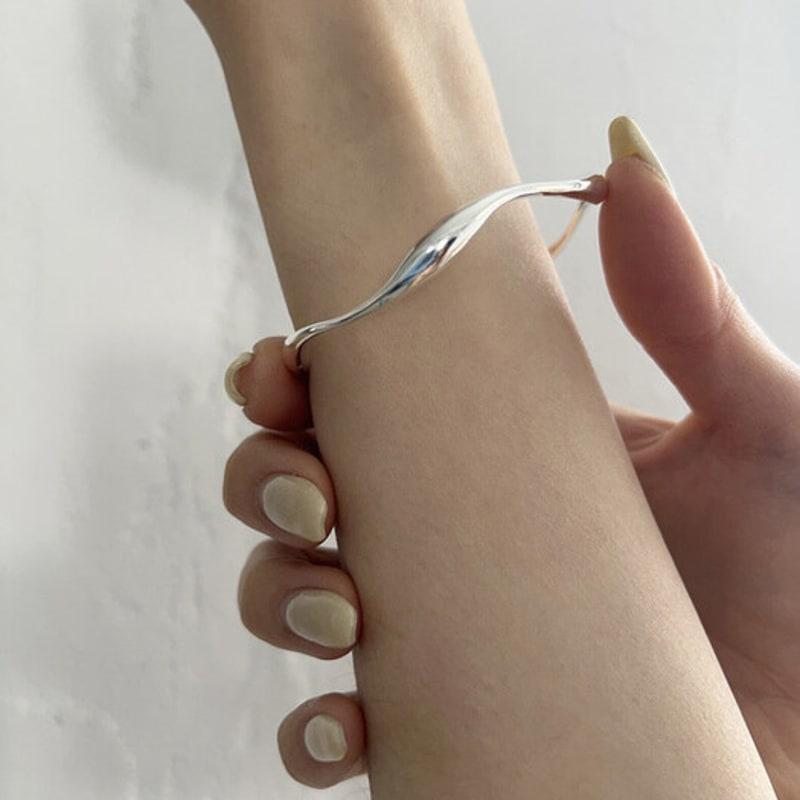mosxe [925silver] Wave bangle