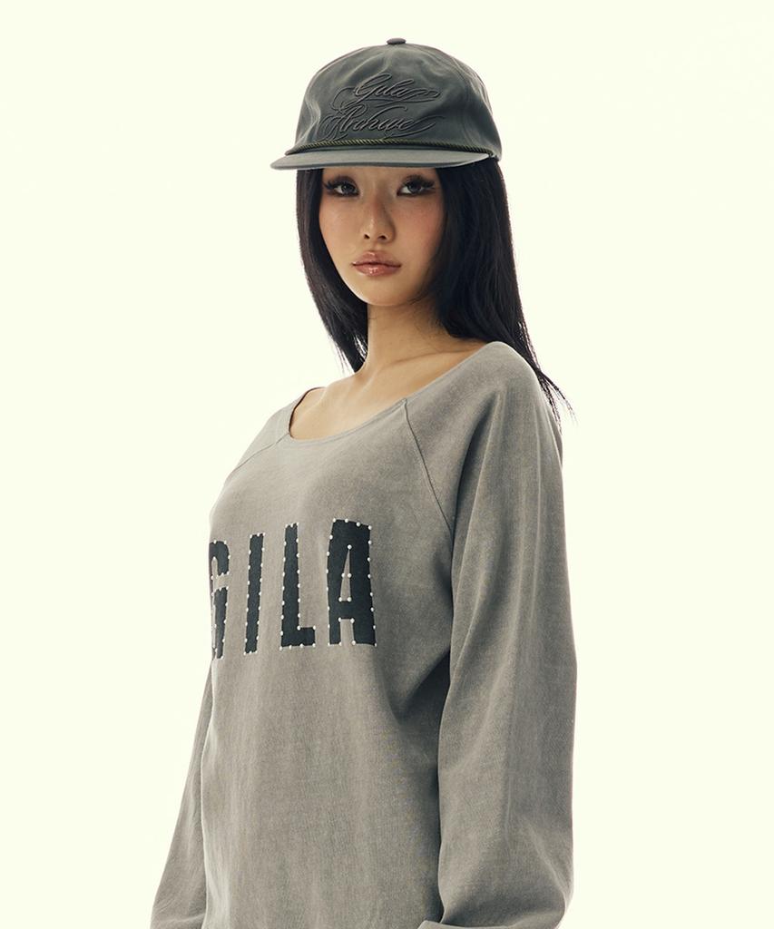 Gillaakaibeu Script Lettering Trucker Cap_Khaki