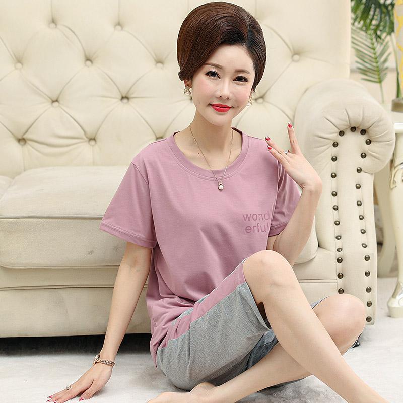 Summer Cotton Capris Pajamas Set Floral Print Pajama for Women Leisure Pyjamas Soft Lapel Pijamas