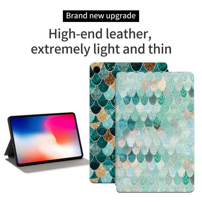 

For Samsung Galaxy Tab A9+ Protective Case PU Leather Pattern Smart Tablet Cover Colorful Pattern