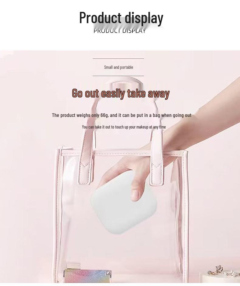 Portable LED Lighted Makeup Mirror - Travel-Friendly, Handheld, Folding Beauty Mirror for Touch-Ups