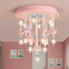 36W Blue Pink Kids Ceiling Light Children Child Room Resin Horse Paper Crane Princess Girl Boy Cute LED Bedroom Ceiling Lamp G4