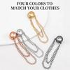 1Pc Multi-Function Magnetic Clothing Clip with Chain Metal Buttons Clip Clothes Scarf Trouser Legs Cuff Fixing Magnet Pin Decor