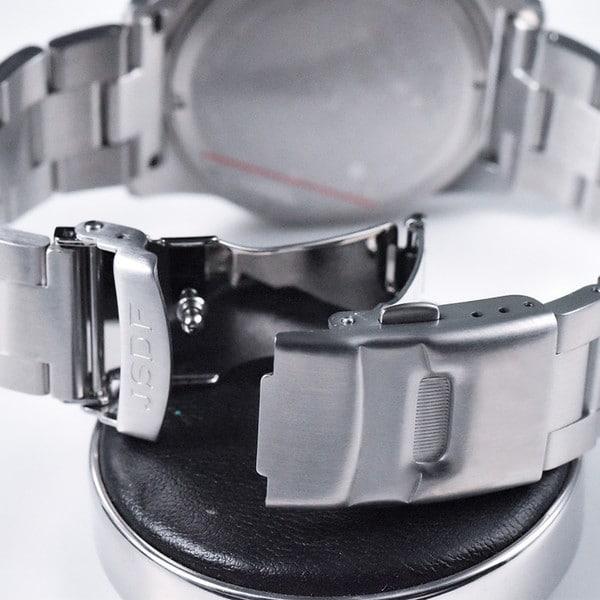 Kentex JSDF Solar Ground Self-Defense Force Men's Metal Belt S715M-04 Wrist Watch