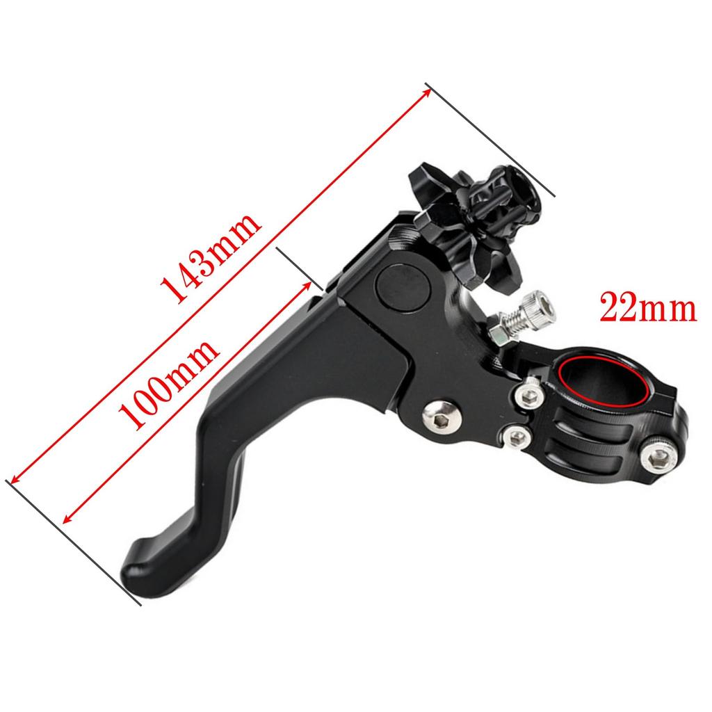 Motorhead Clutch Universal Brake Motorcycle Handlebar Short Replacement Lever, Lever, Aluminum, Black,