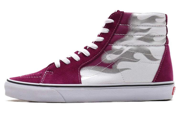 Vans Unisex Sk8 hi Flame Sneakers Purple/White VN0A4U3CXEZ 36