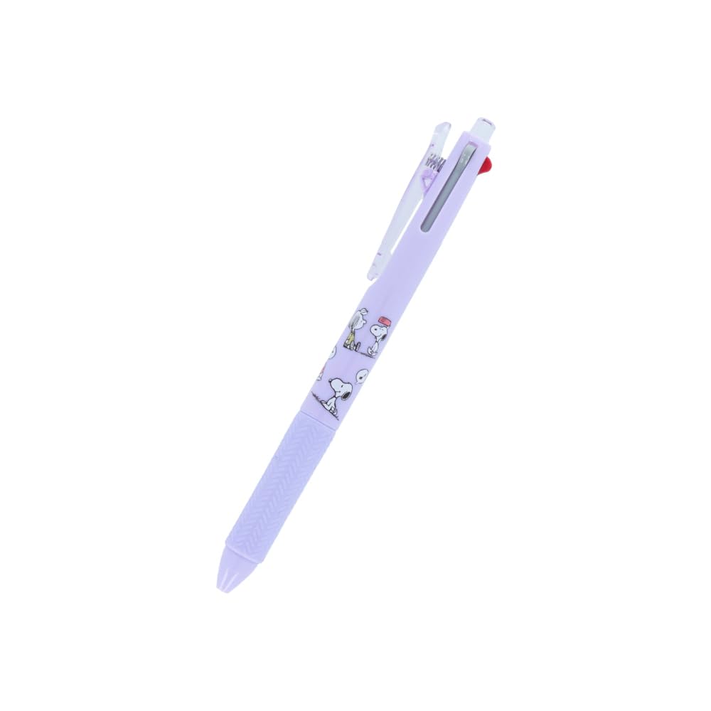 Stationery Snoopy Acroball Ballpoint American S4657330 Sun-Star 2+1 Pen, PEANUTS, Style, Lavender,