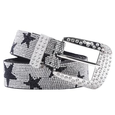 Moderner Damen Jeansgürtel Nietenbesetzter Western Punk Gürtel Beeindruckender Gothic Stil